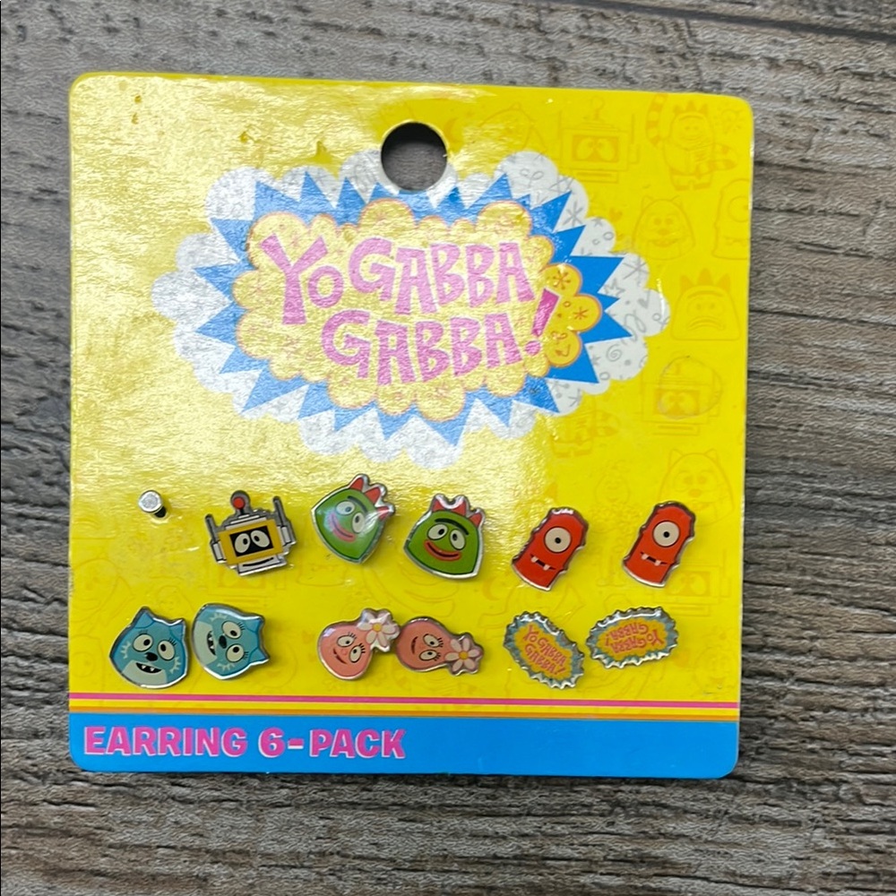 Yo Gabba Gabba Earring 6-Pack - Multicolor